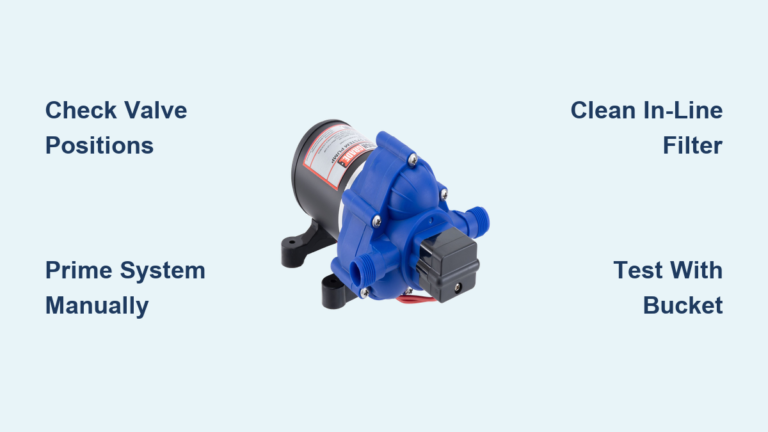 RV Water Pump Turns On But No Water: Quick Fix Guide
