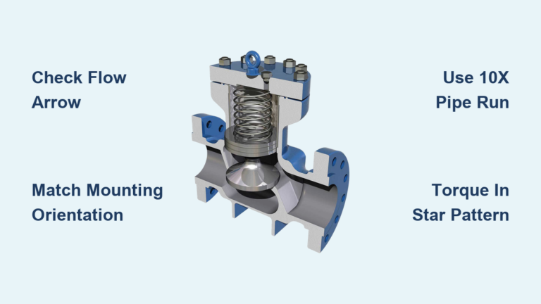 Piston Check Valve Installation Guide