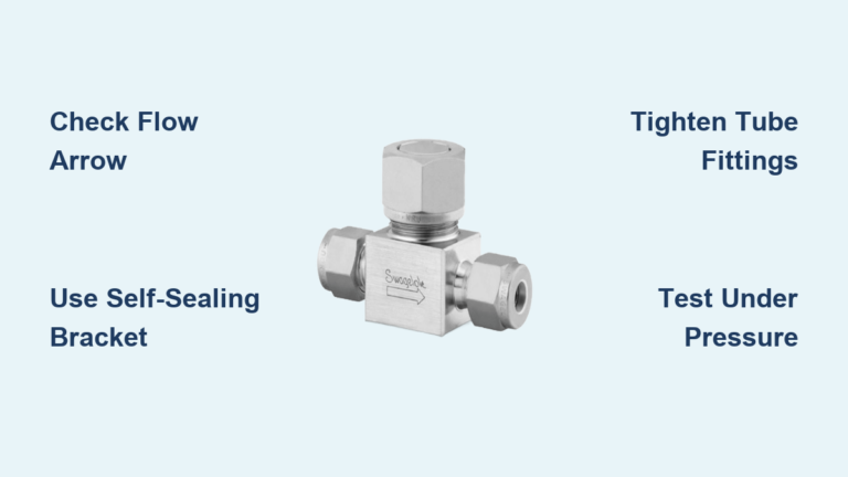 Swagelok Check Valve Installation Guide