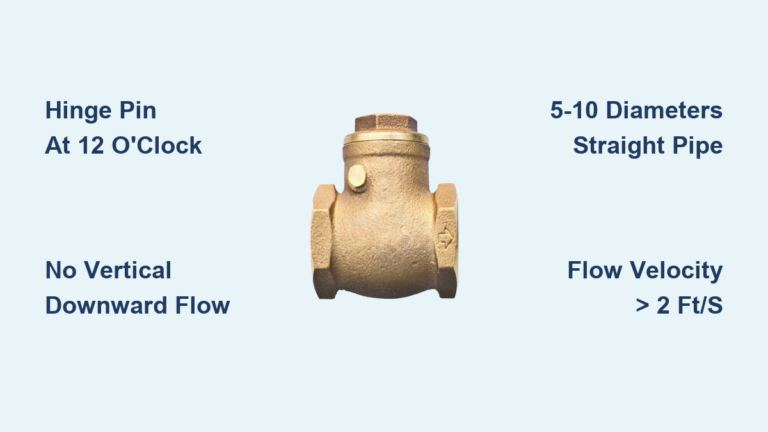 Swing Check Valve Installation Guide