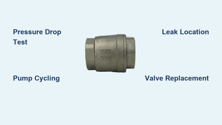 How to Fix Well Pump Check Valve Leaking