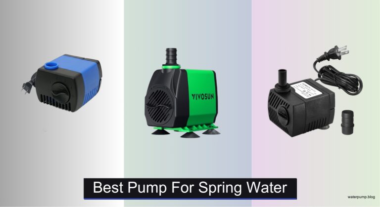 7 Best Pumps for Spring Water of 2026